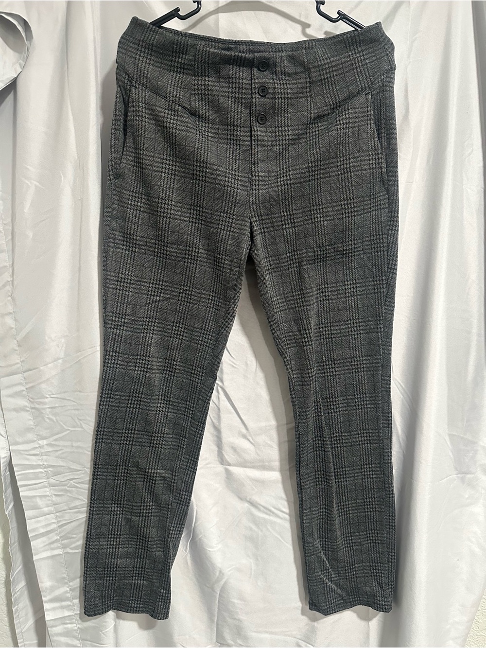 HALARA Gray Plaid Men's Stretch Pants